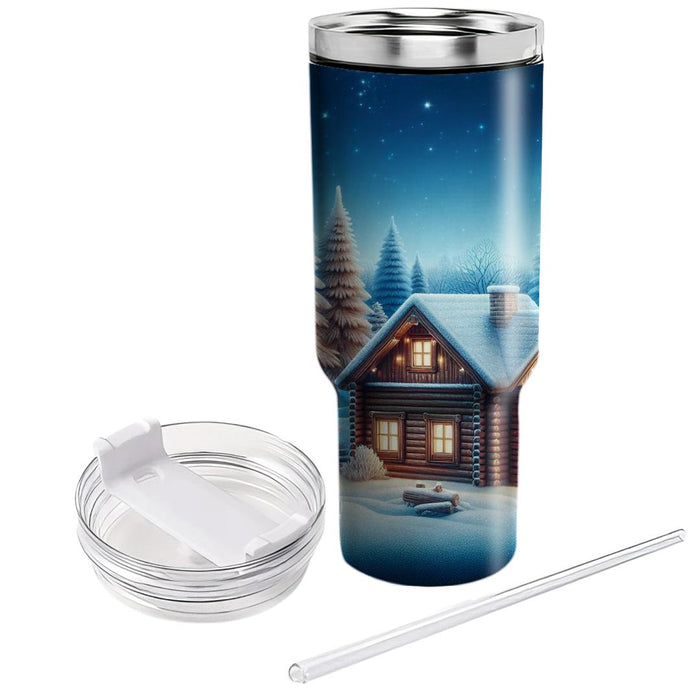 Winter Lodge Retreat  Tumbler Cups