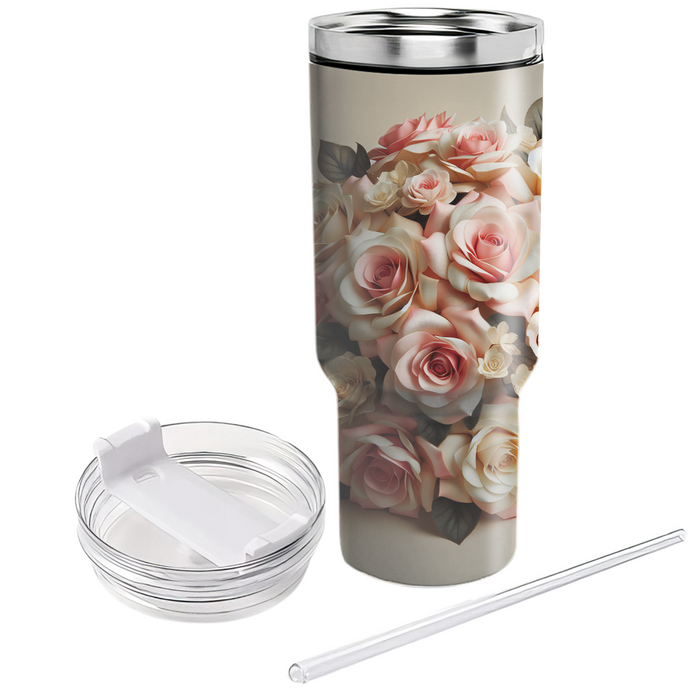 Timeless Rose Elegance  Travel Tumblers