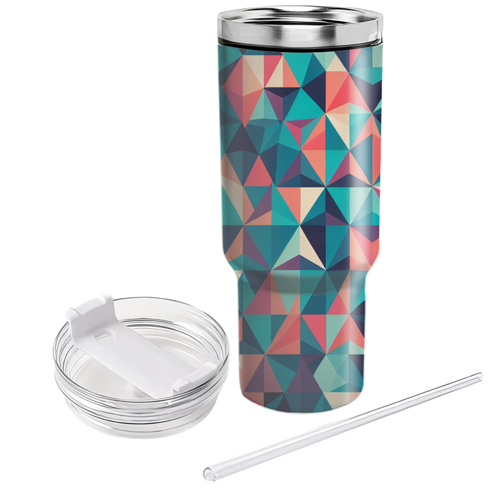 Triangular Mosaic Dreamscape  Tumbler Cups