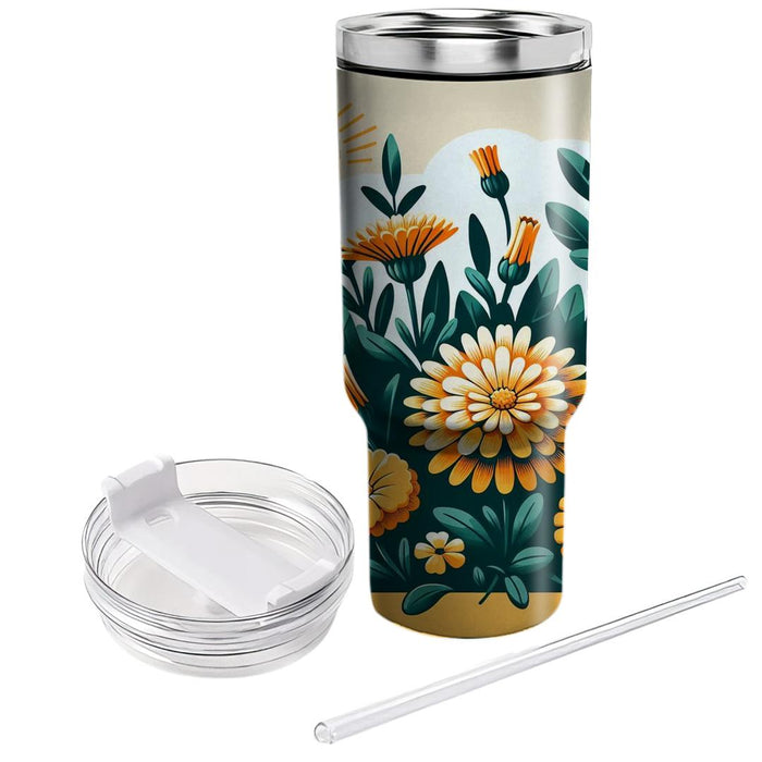 Sunshine Marigold  Unique Tumblers