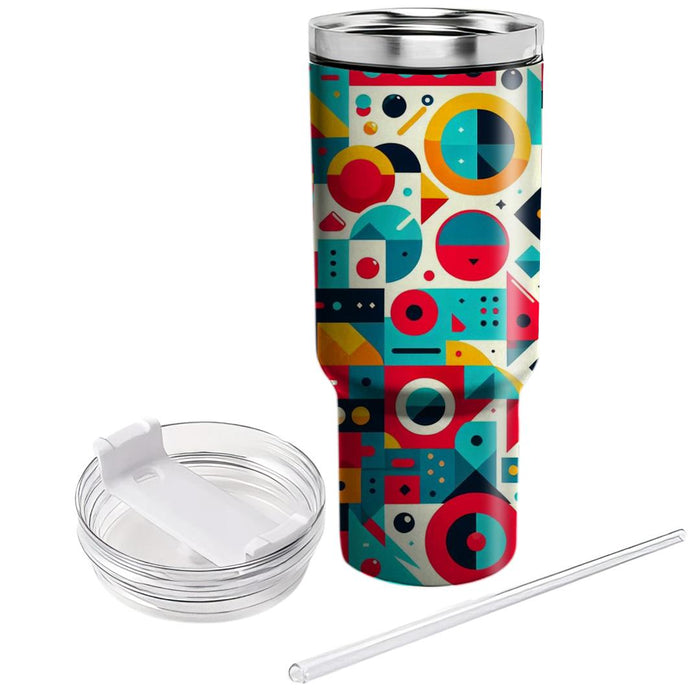 Vibrant Geometric Shapes  Unique Tumblers