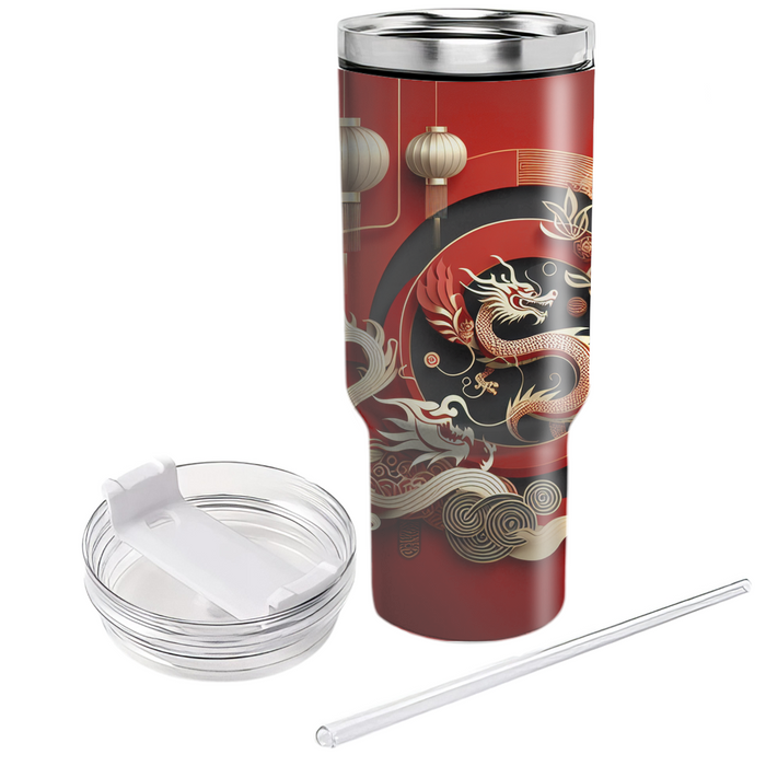 Synchronized Joy - A Modern Chinese New Year  Personalized Tumblers