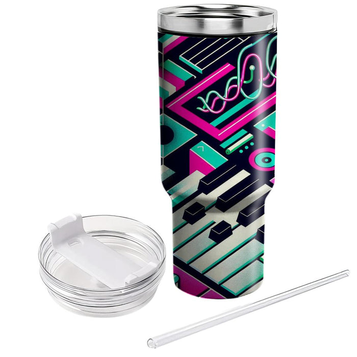 Synth Pop Pattern  Unique Tumblers