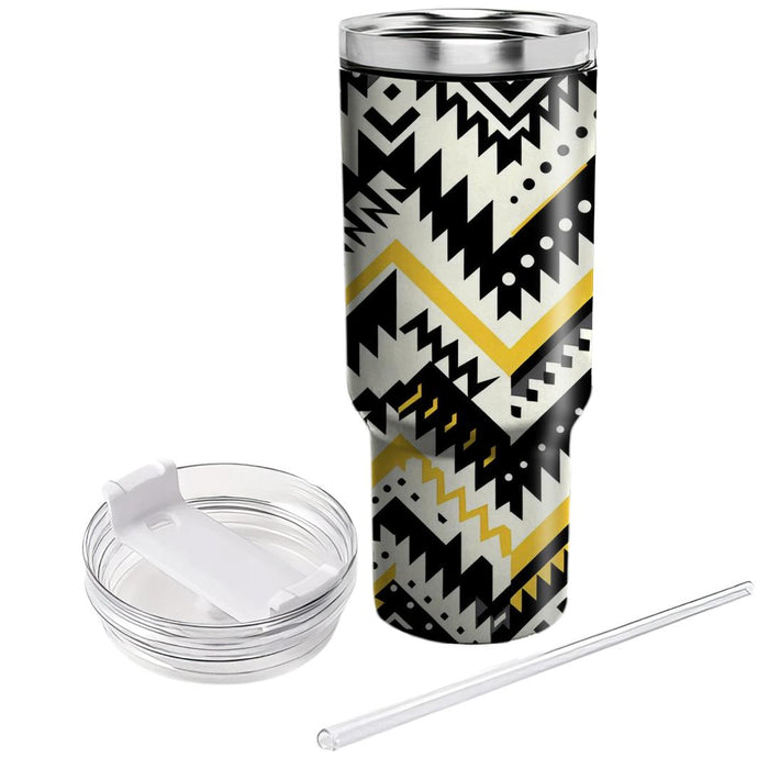 Bold Zigzag Motion  Tumblers With Lids