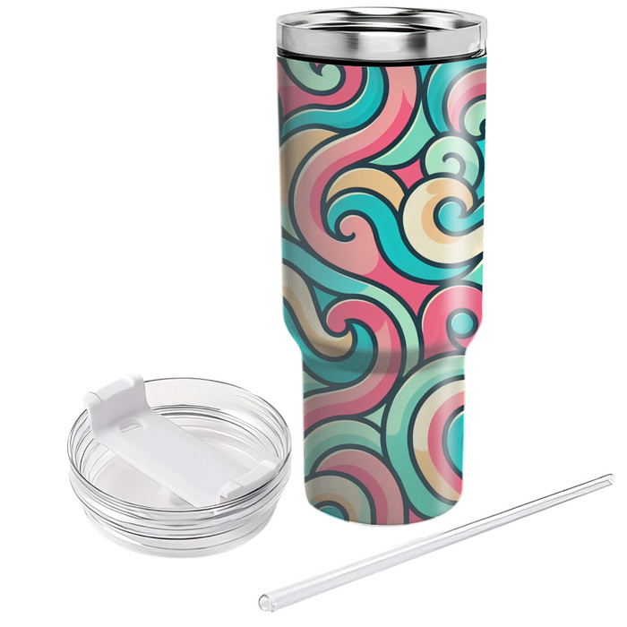 Dynamic Spiral Wave Custom Tumblers