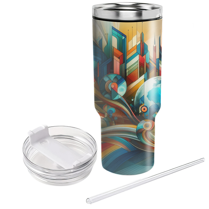 Abstract Journeys - Festival Of Travel  Tumbler Cups