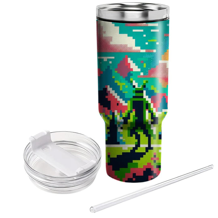 Vivid Pixel Art  Custom Tumblers