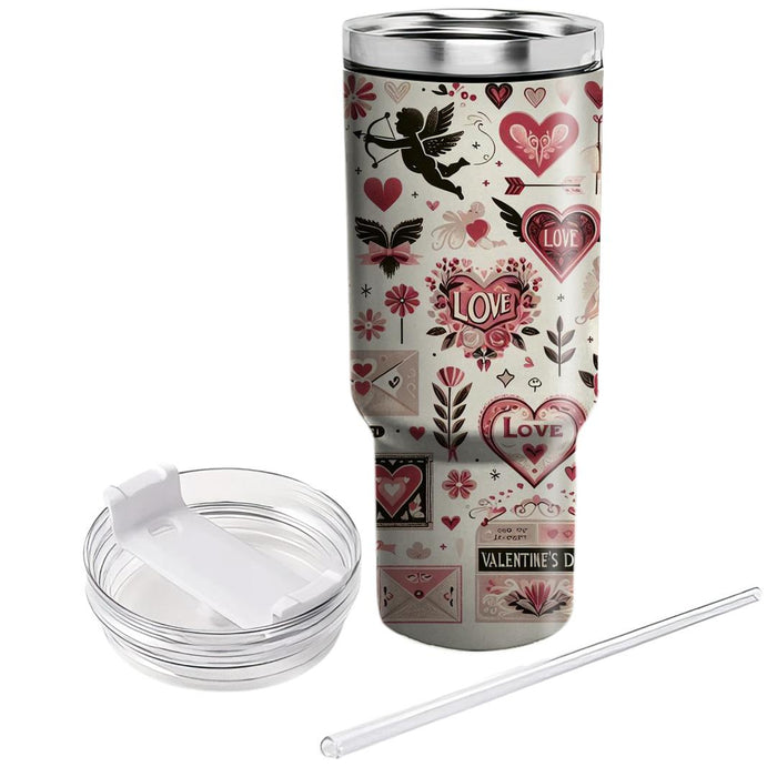 Vintage Charms - A Retro Valentine’s Day  Personalized Tumblers