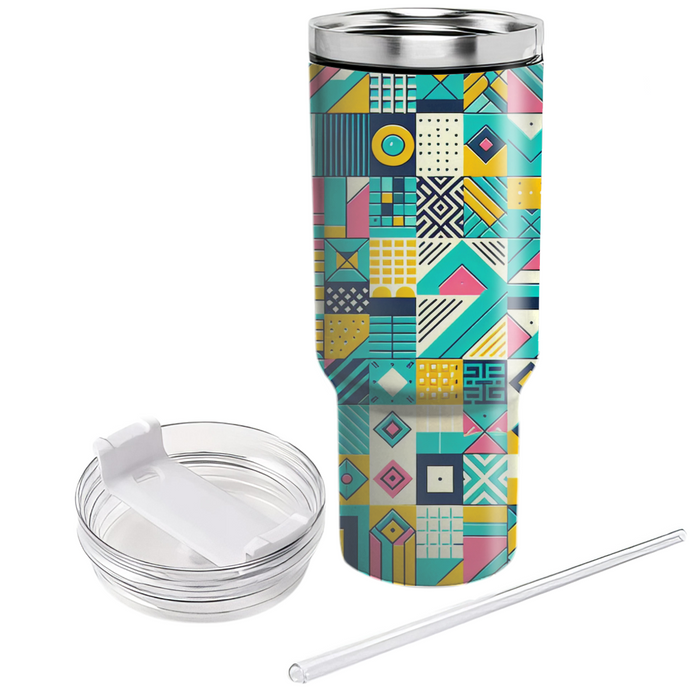 Bright Retro Tiles  Tumblers For Gifts