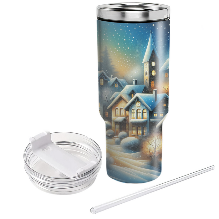 Winter Snowy Evening  Travel Tumblers