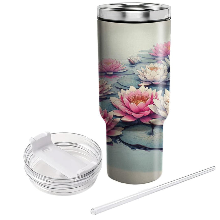 Serene Water Lily Dream  Tumbler Cups