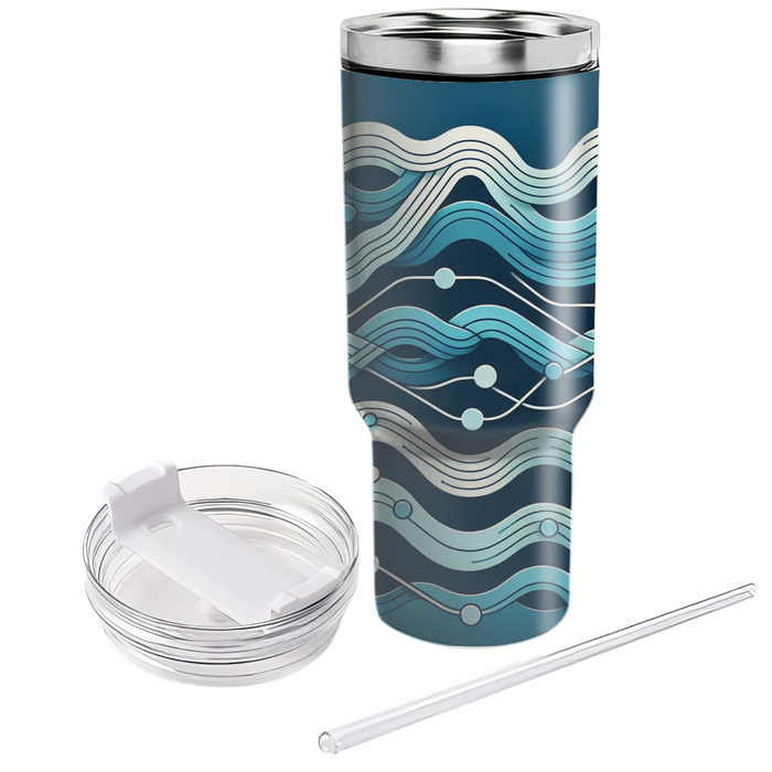 Geometric Wave Harmony  Tumbler Cups