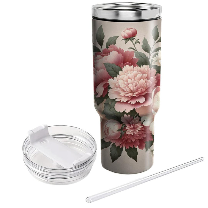 Vintage Peony Dreams  Unique Tumblers