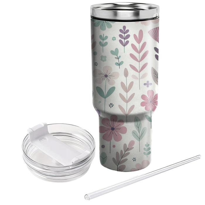 Whimsical Watercolor Flowers  Decorative Tumblers