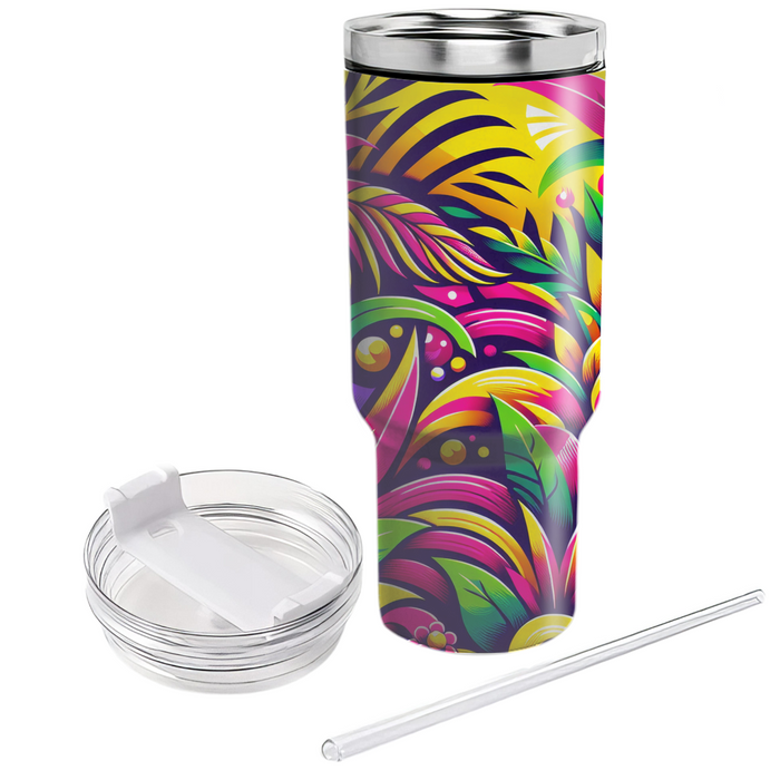 Bright Floral Fusion  Tumbler Cups