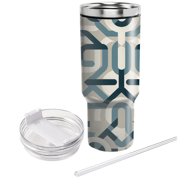 Abstract Geometric Chains Custom Tumblers