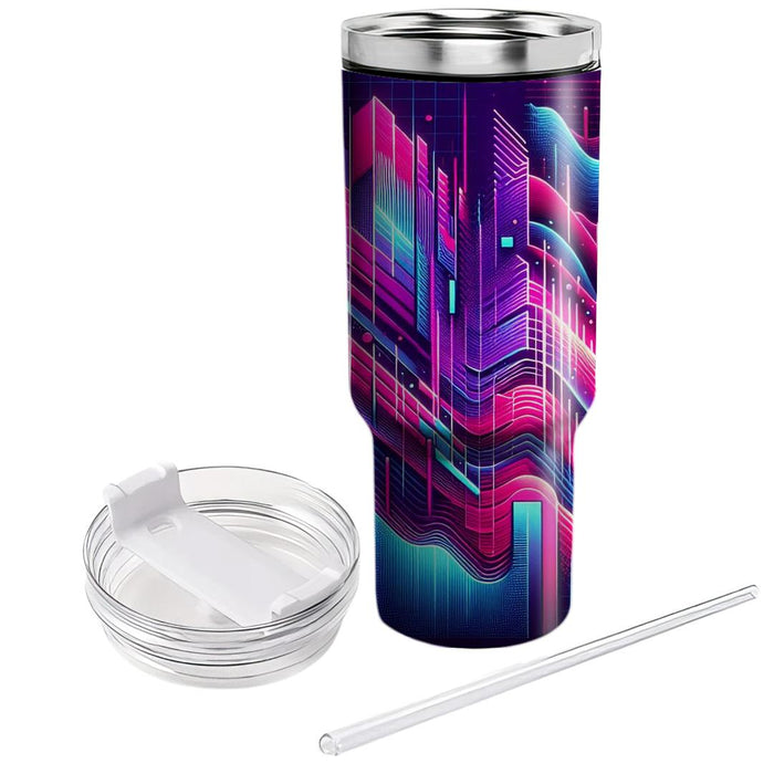 Vibrant Synthwave  Unique Tumblers