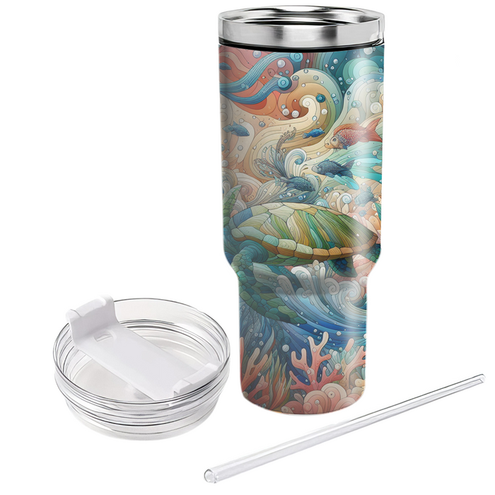 Underwater Harvest Festival - A Splash Of Gratitude  Travel Tumblers