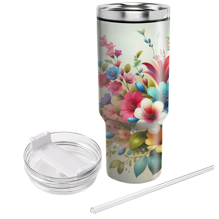 Spring Floral Celebration  Personalized Tumblers