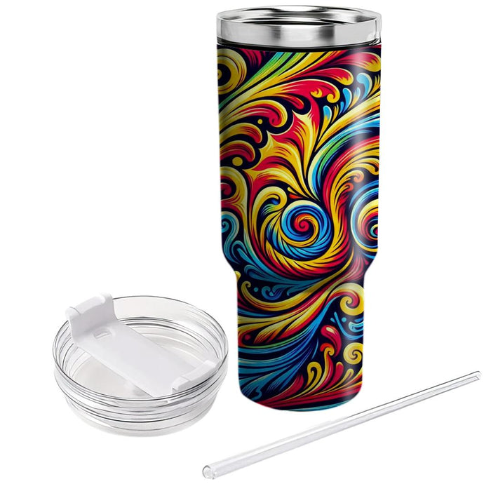 Vibrant Tie-dye Swirls  Insulated Tumblers