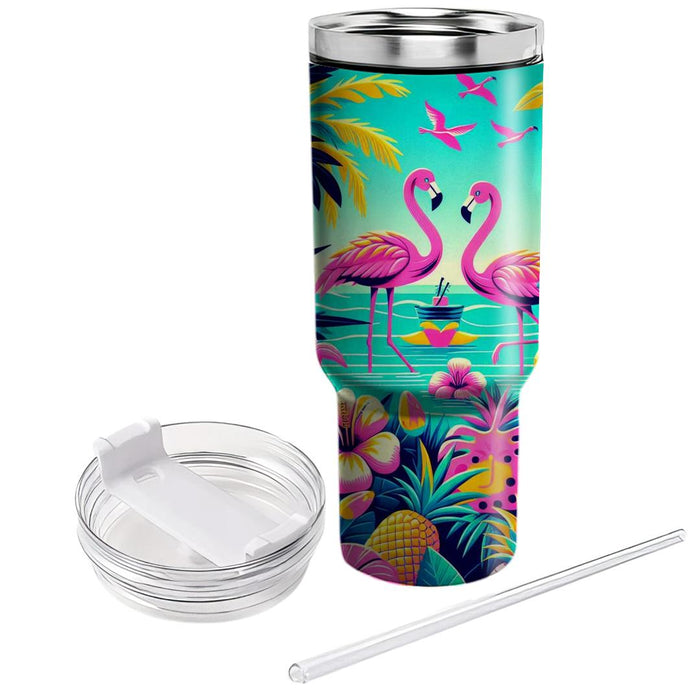 Tropical Retro Vibes  Custom Tumblers