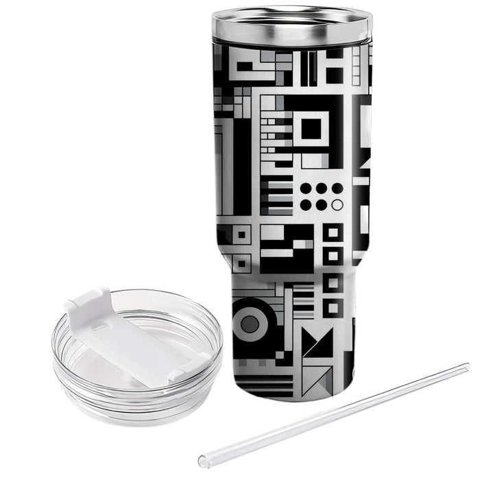 Abstract Black And White  Insulated Tumblers