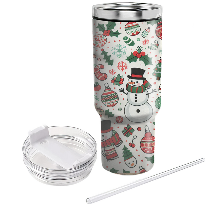 Winter Holiday Cheer  Tumblers With Lids