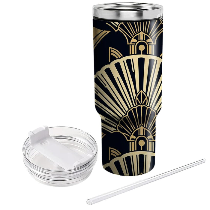 Art Deco Fan Design  Tumblers With Lids