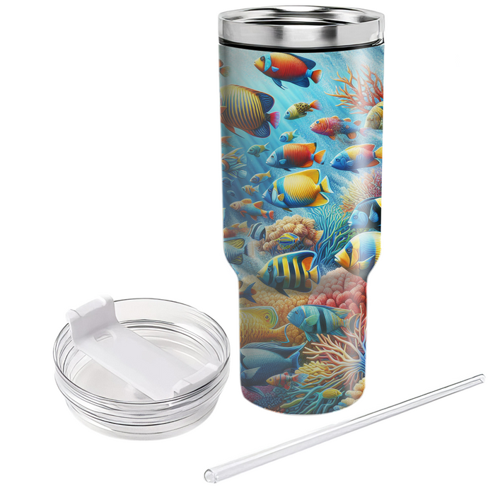 Vibrant Tropical Fish  Tumbler Cups