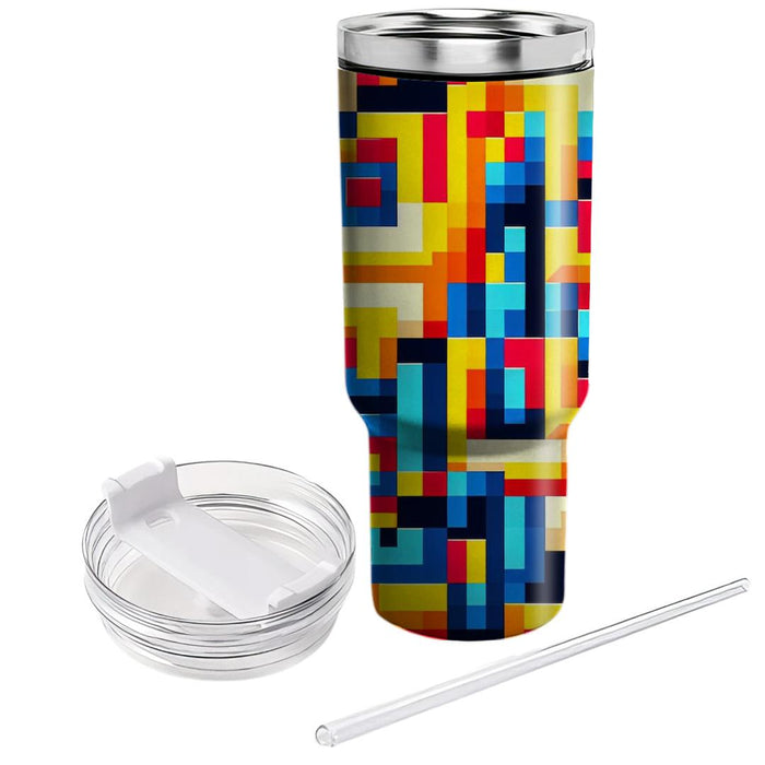 Bold Checkerboard Blast  Tumbler Cups