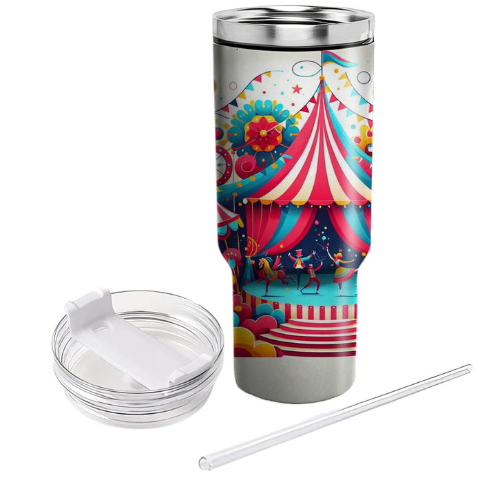 Whimsical Floral Circus  Unique Tumblers