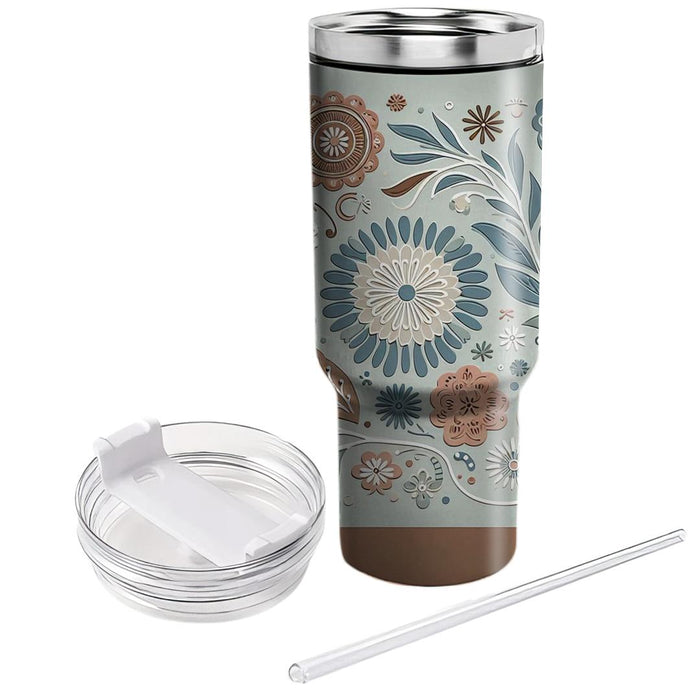 Boho Chic Floral  Tumbler Cups