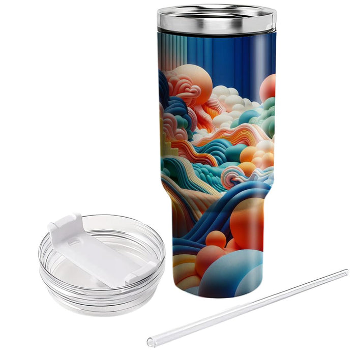 Tangerine Dreamscape  Unique Tumblers