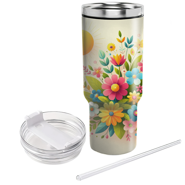 Spring Sunshine Bliss  Personalized Tumblers