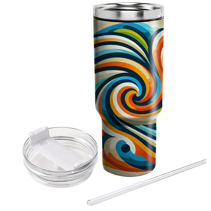 Geometric Swirl Pattern  Travel Tumblers