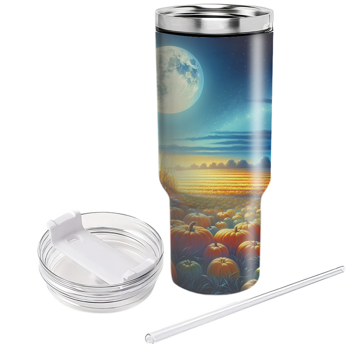 Autumn Moonlit Harvest  Personalized Tumblers