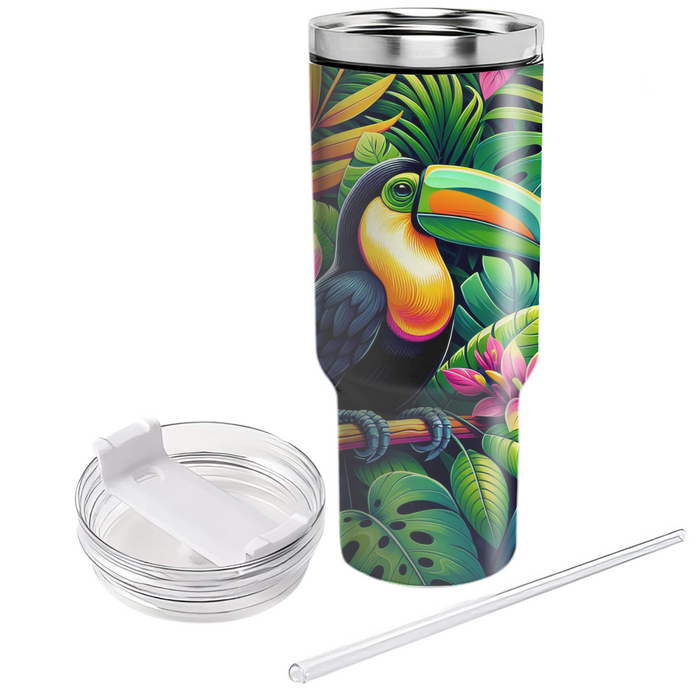 Vibrant Toucan Tropics  Tumblers With Lids