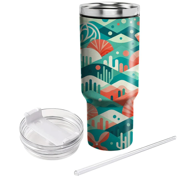 Geometric Coral Reef  Custom Tumblers