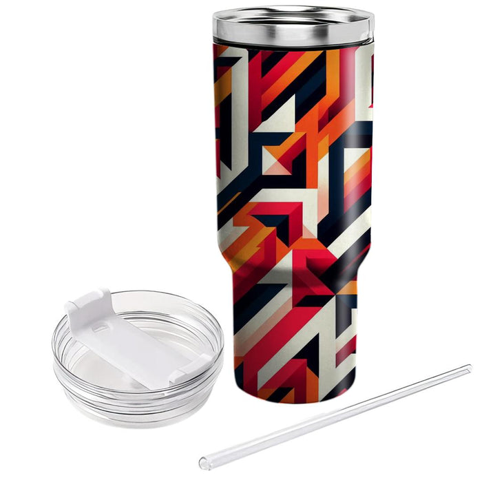 Geometric Arrowhead Pattern  Personalized Tumblers