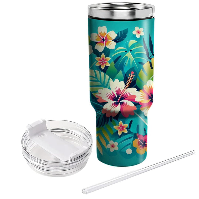 Bold Tropical Blossom  Unique Tumblers