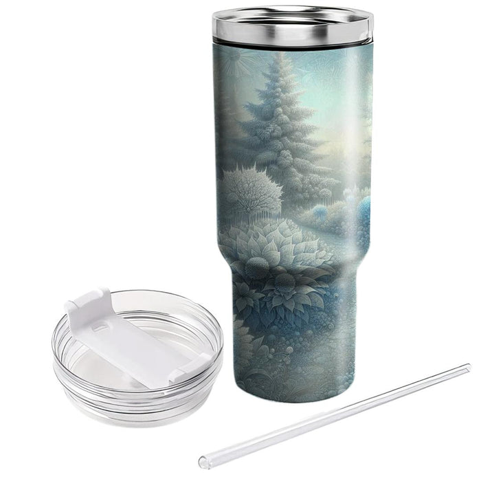 Winter Crystal Garden Tumblers With Lids