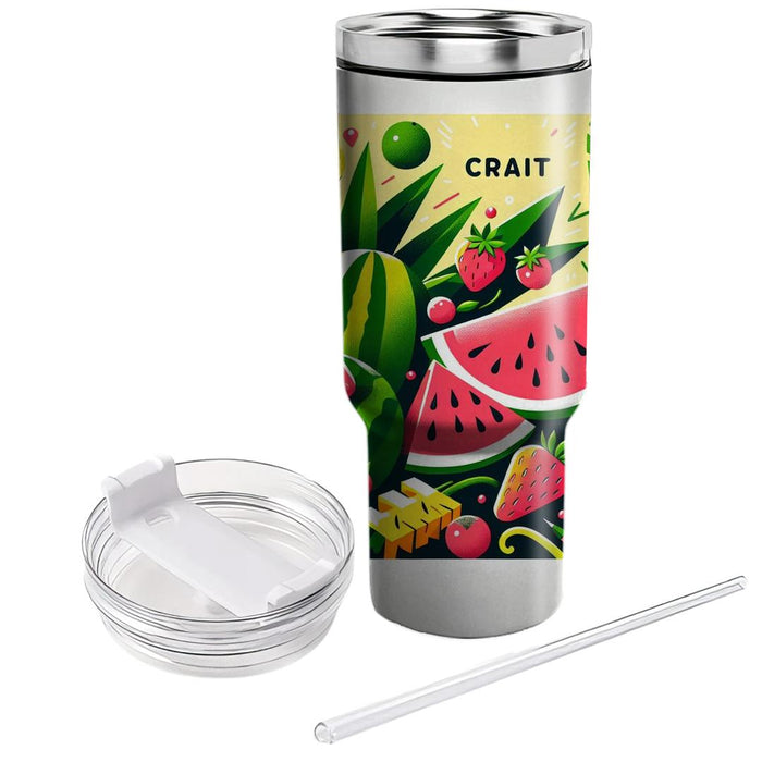 Vibrant Summer Fruits  Travel Tumblers