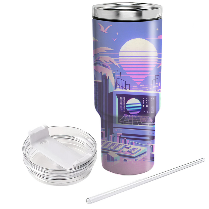 Vaporwave Vibes  Tumbler Cups