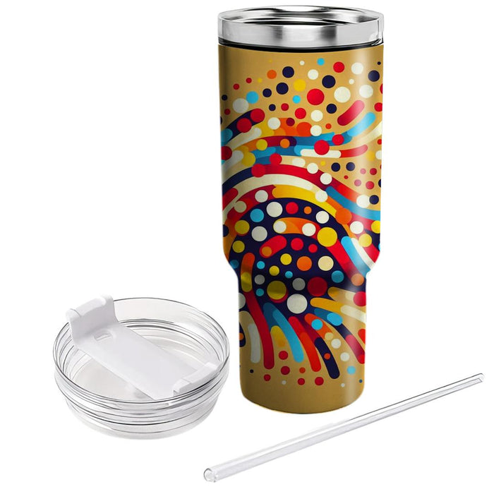 Funky Dot Mosaic  Travel Tumblers