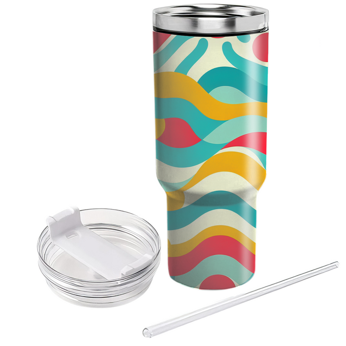 Vibrant Wave Stripes Tumbler Cups