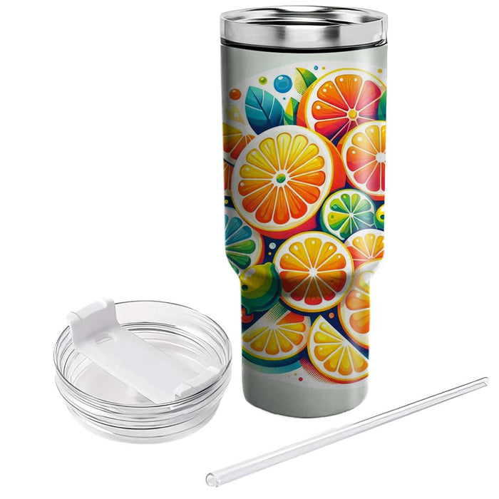 Bright Citrus Slices  Tumbler Cups