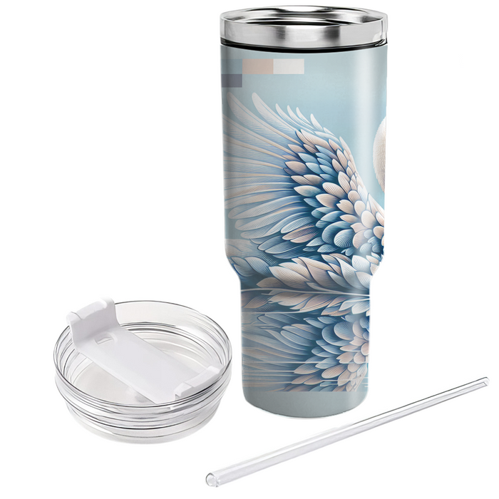 Gleaming Swan Elegance  Decorative Tumblers