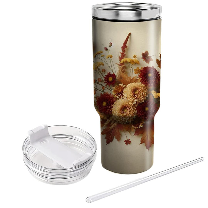 Autumn Floral Glow  Unique Tumblers