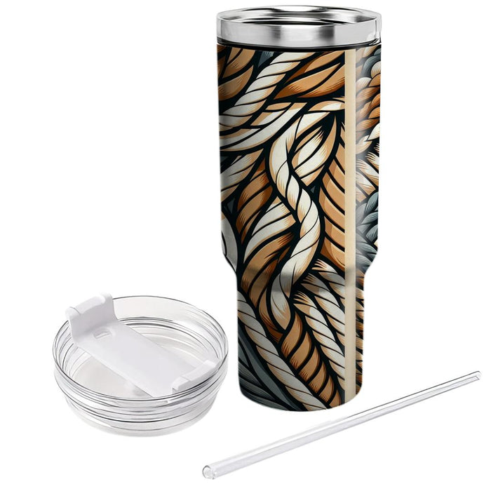 Twisted Rope Motif  Insulated Tumblers