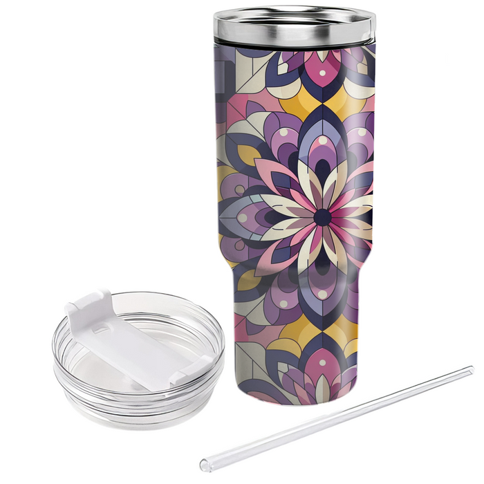 Geometric Flower Burst  Decorative Tumblers